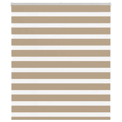 Zebra rullegardin sandbrun 125x150 cm stofbredde 120,9 cm polyester