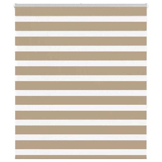 Zebra rullegardin sandbrun 125x150 cm stofbredde 120,9 cm polyester