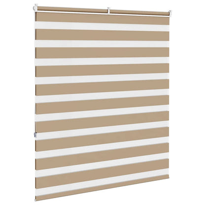 Zebra rullegardin sandbrun 125x150 cm stofbredde 120,9 cm polyester