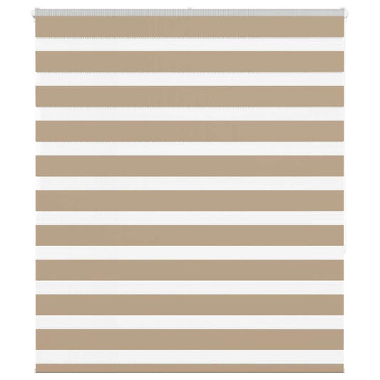 Zebra rullegardin sandbrun 135x150 cm stofbredde 130,9 cm polyester