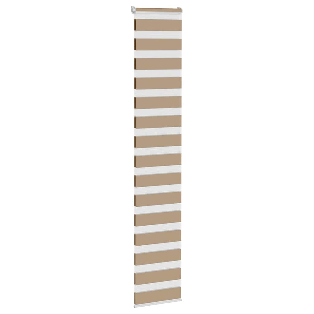 Zebra rullegardin sandbrun 40x200 cm stofbredde 35,9 cm polyester