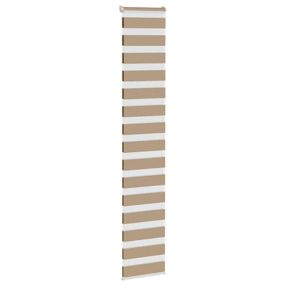 Zebra rullegardin sandbrun 40x200 cm stofbredde 35,9 cm polyester
