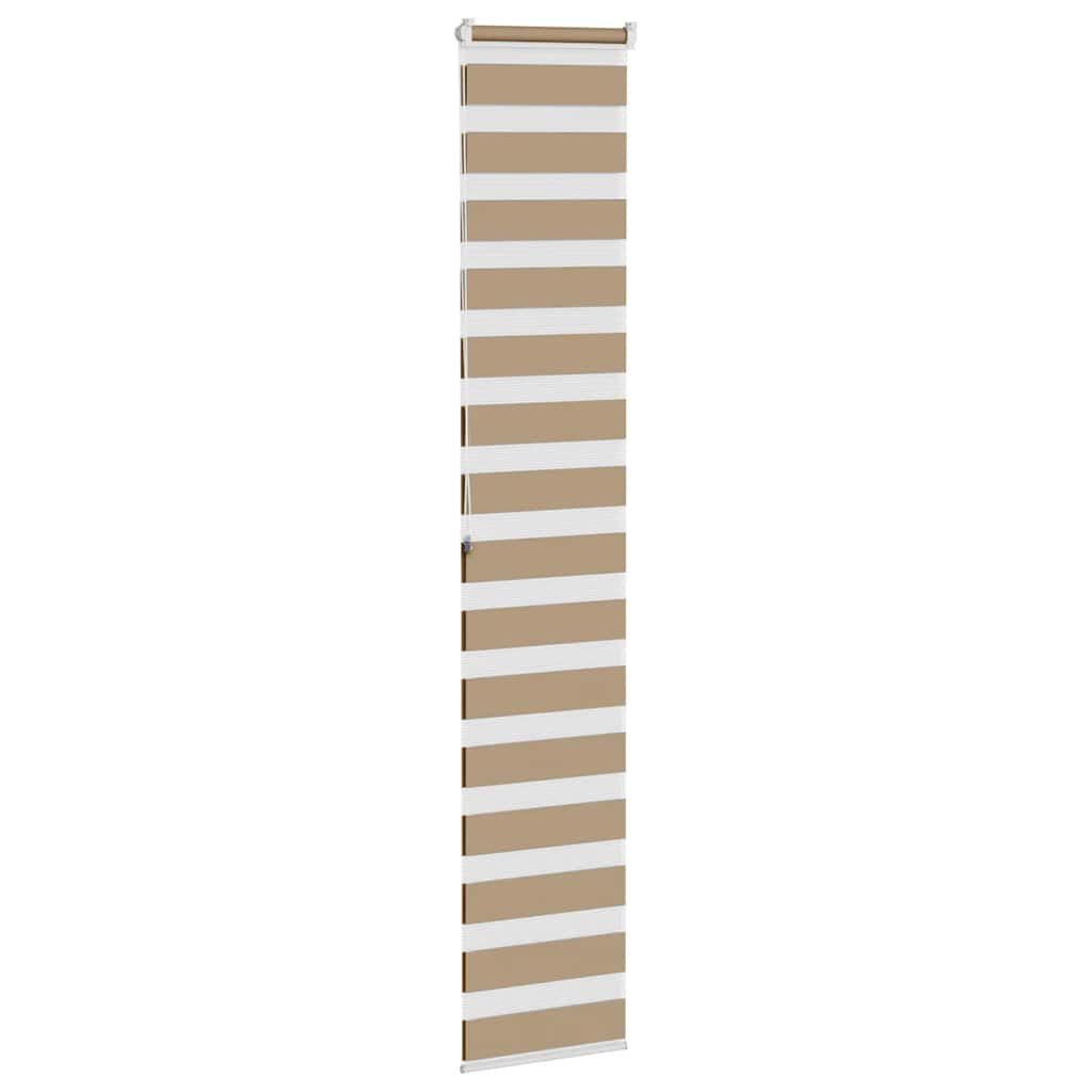 Zebra rullegardin sandbrun 40x200 cm stofbredde 35,9 cm polyester