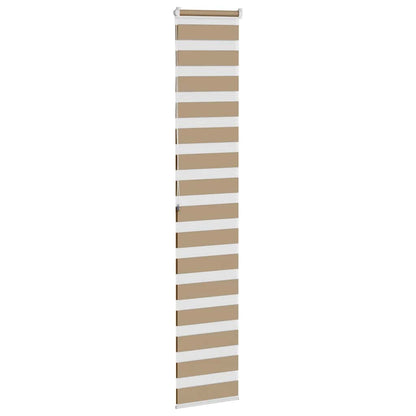Zebra rullegardin sandbrun 40x200 cm stofbredde 35,9 cm polyester
