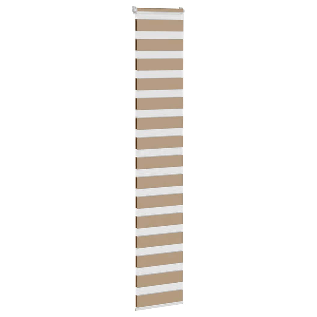 Zebra rullegardin sandbrun 45x200 cm stofbredde 40,9 cm polyester