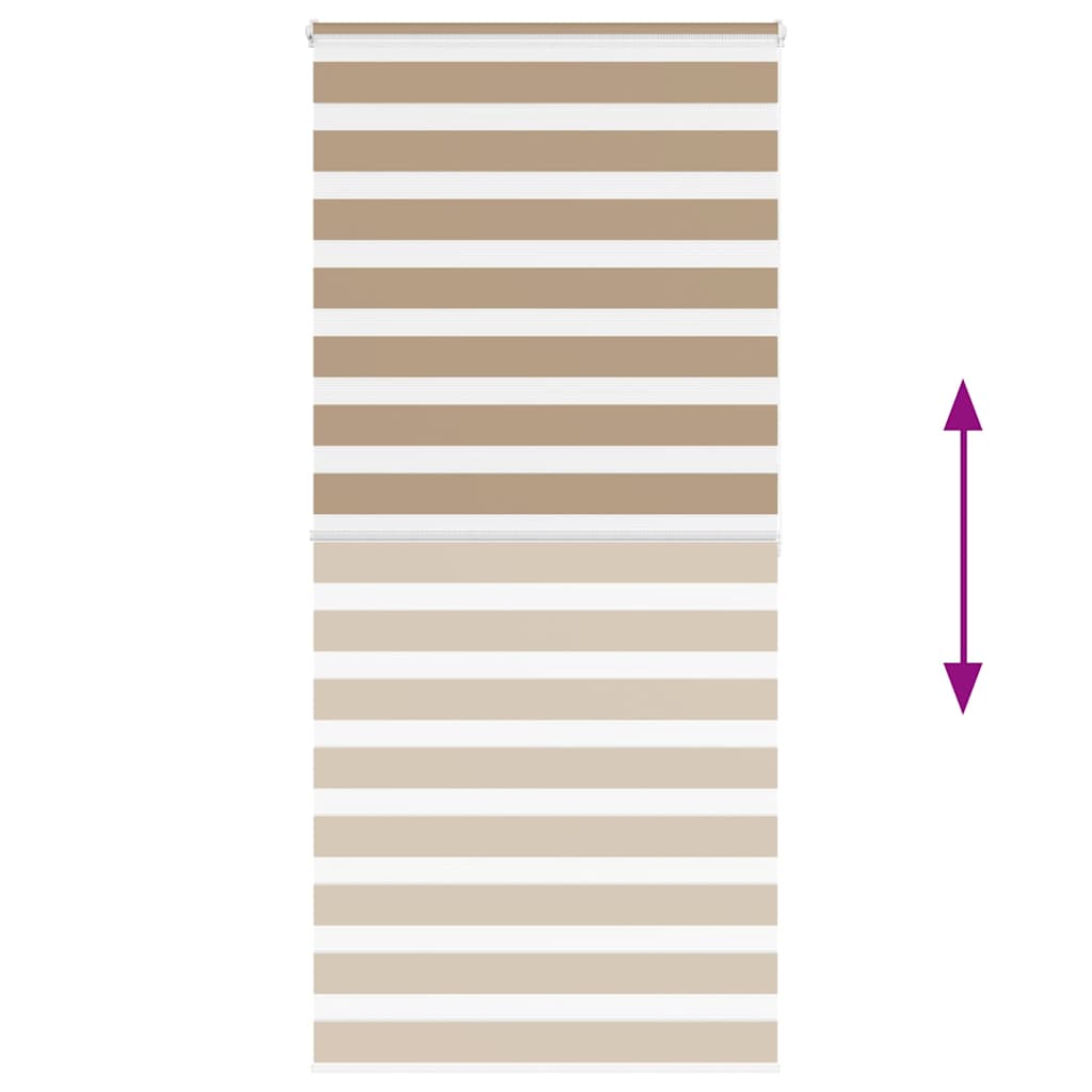 Doppelrollo Sandbraun 95x200 cm Stoffbreite 90,9 cm Polyester