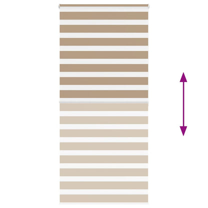 Doppelrollo Sandbraun 95x200 cm Stoffbreite 90,9 cm Polyester