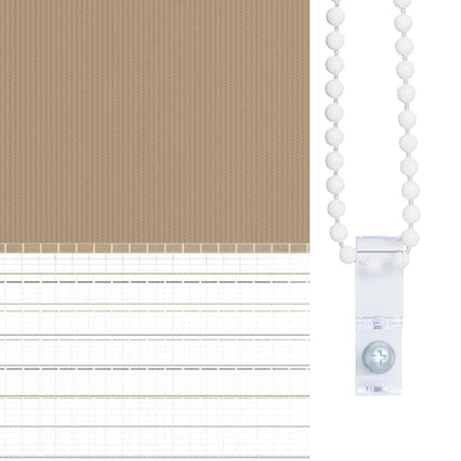 Doppelrollo Sandbraun 95x200 cm Stoffbreite 90,9 cm Polyester