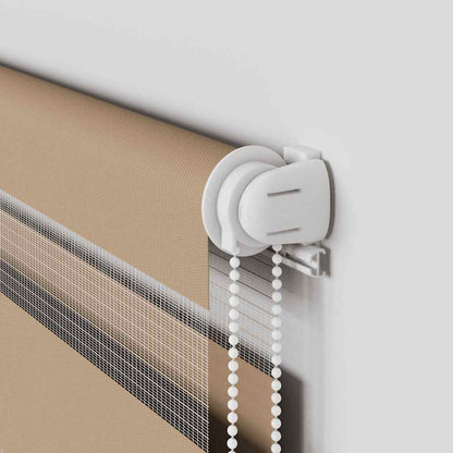 Doppelrollo Sandbraun 95x200 cm Stoffbreite 90,9 cm Polyester