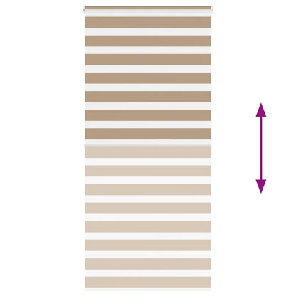 Doppelrollo Sandbraun 115x200 cm Stoffbreite 110,9 cm Polyester