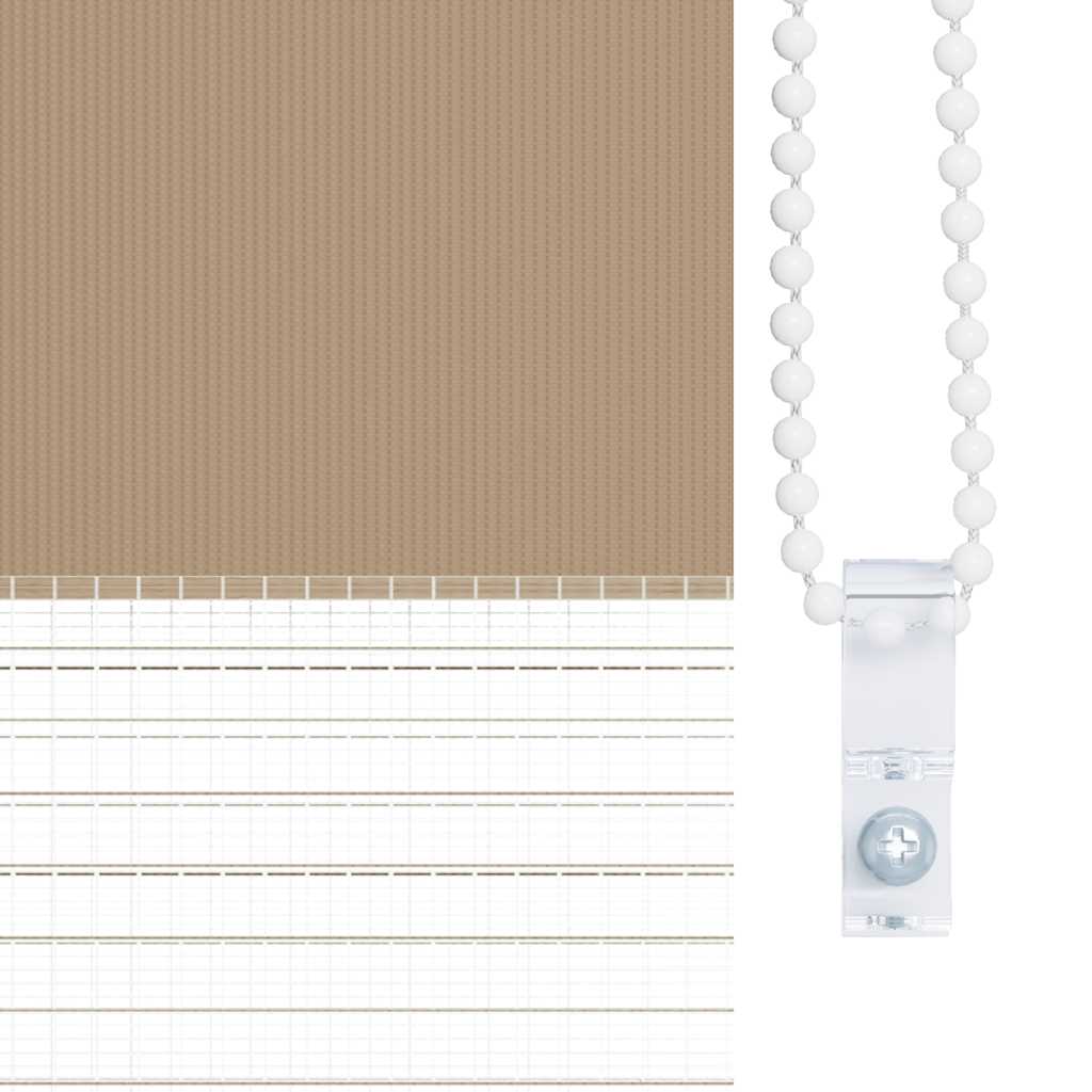 Doppelrollo Sandbraun 115x200 cm Stoffbreite 110,9 cm Polyester