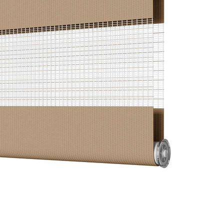 Zebra rullegardin sandbrun 120x200 cm stofbredde 115,9 cm polyester