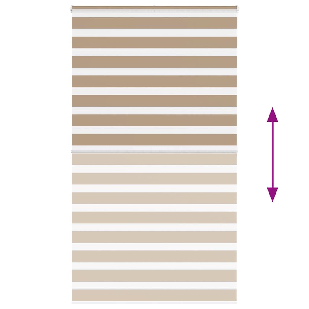 Zebra rullegardin sandbrun 120x200 cm stofbredde 115,9 cm polyester