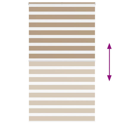 Zebra rullegardin sandbrun 120x200 cm stofbredde 115,9 cm polyester