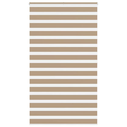 Zebra rullegardin sandbrun 125x200 cm stofbredde 120,9 cm polyester