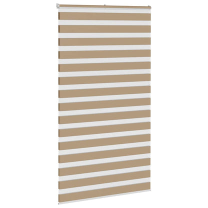 Zebra rullegardin sandbrun 125x200 cm stofbredde 120,9 cm polyester