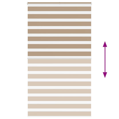 Zebra rullegardin sandbrun 125x200 cm stofbredde 120,9 cm polyester