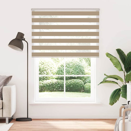 Zebra rullegardin sandbrun 155x200 cm stofbredde 150,9 cm polyester