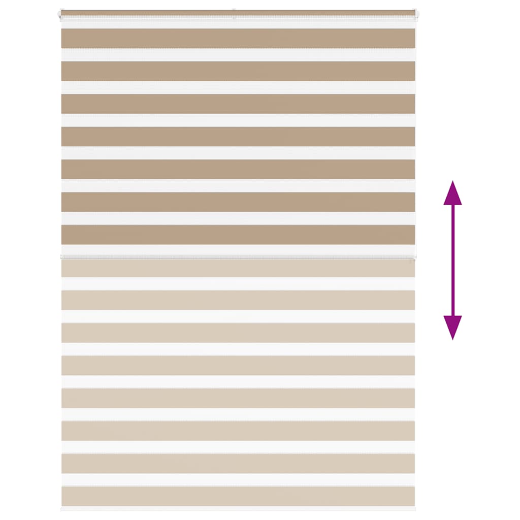 Zebra rullegardin sandbrun 155x200 cm stofbredde 150,9 cm polyester