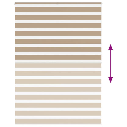 Zebra rullegardin sandbrun 155x200 cm stofbredde 150,9 cm polyester