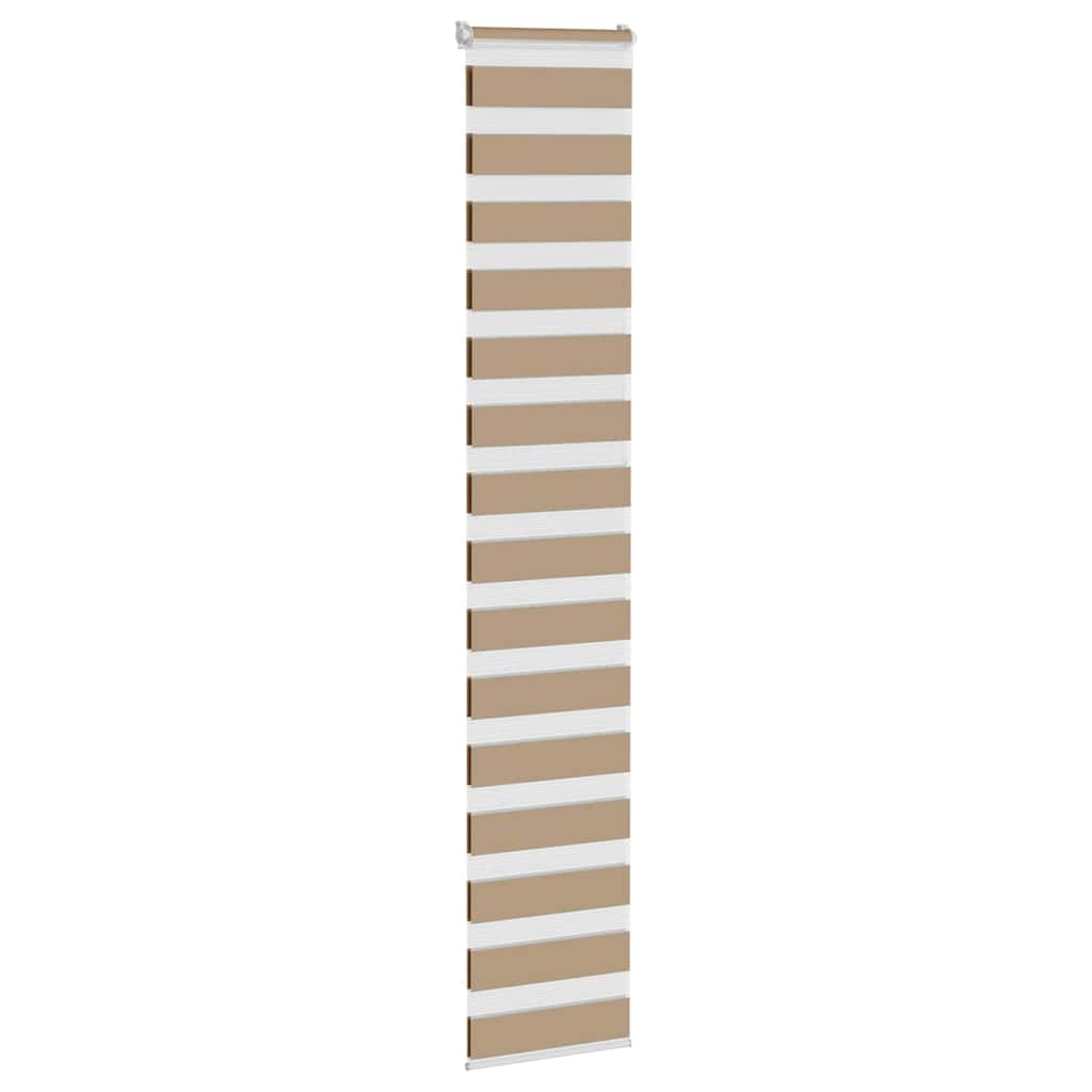 Zebra rullegardin sandbrun 40x230 cm stofbredde 35,9 cm polyester