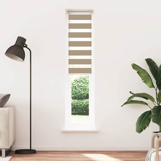 Zebra rullegardin sandbrun 45x230 cm stofbredde 40,9 cm polyester