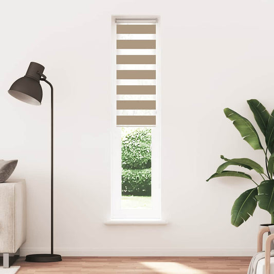 Zebra rullegardin sandbrun 50x230 cm stofbredde 45,9 cm polyester