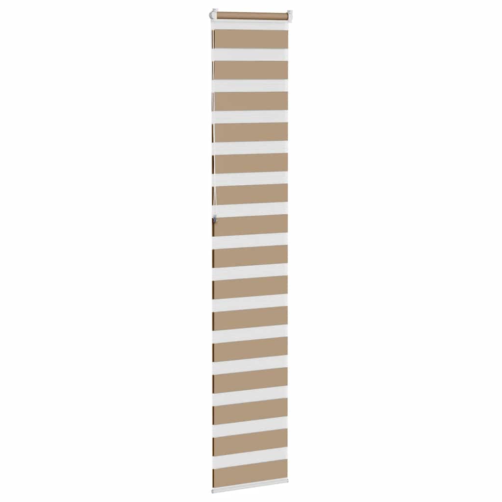 Zebra rullegardin sandbrun 50x230 cm stofbredde 45,9 cm polyester