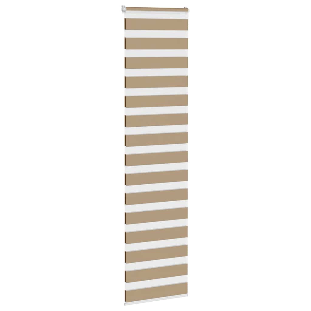 Zebra rullegardin sandbrun 55x230 cm stofbredde 50,9 cm polyester