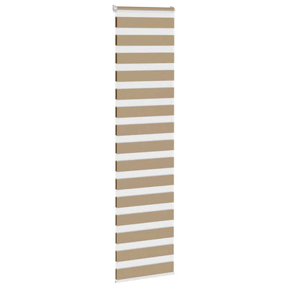 Zebra rullegardin sandbrun 55x230 cm stofbredde 50,9 cm polyester