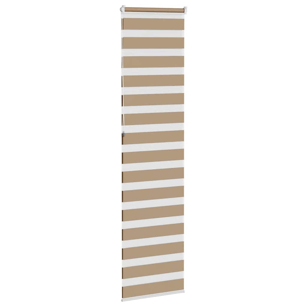 Zebra rullegardin sandbrun 55x230 cm stofbredde 50,9 cm polyester