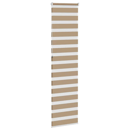 Zebra rullegardin sandbrun 55x230 cm stofbredde 50,9 cm polyester