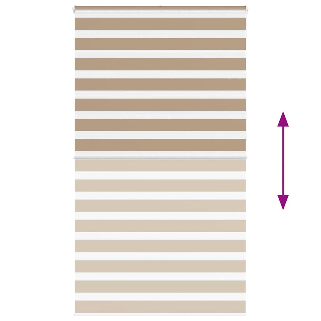 Zebra rullegardin sandbrun 120x230 cm stofbredde 115,9 cm polyester
