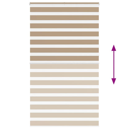 Zebra rullegardin sandbrun 120x230 cm stofbredde 115,9 cm polyester