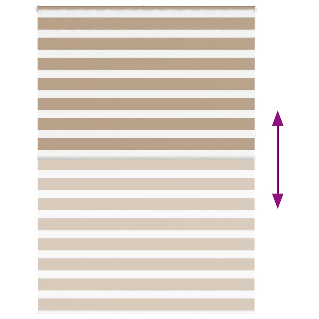 Zebra rullegardin sandbrun 155x230 cm stofbredde 150,9 cm polyester