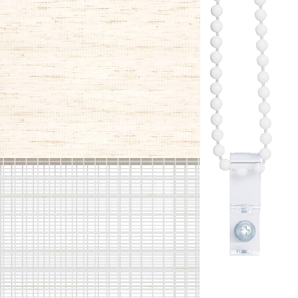 Doppelrollo Marmorbeige 85x200 cm Stoffbreite 80,9 cm Polyester