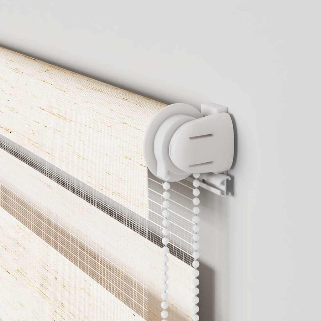 Doppelrollo Marmorbeige 85x200 cm Stoffbreite 80,9 cm Polyester