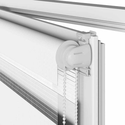 Doppelrollo Weiß 160x230 cm Stoffbreite 155,9 cm Polyester