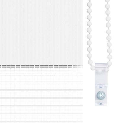 Doppelrollo Weiß 160x230 cm Stoffbreite 155,9 cm Polyester