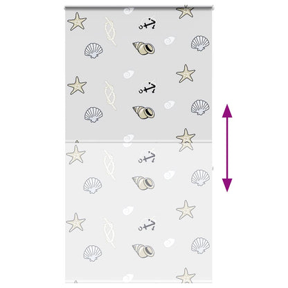 Duschrollo mit Kassette 140x240 cm Stoffbreite 136 cm
