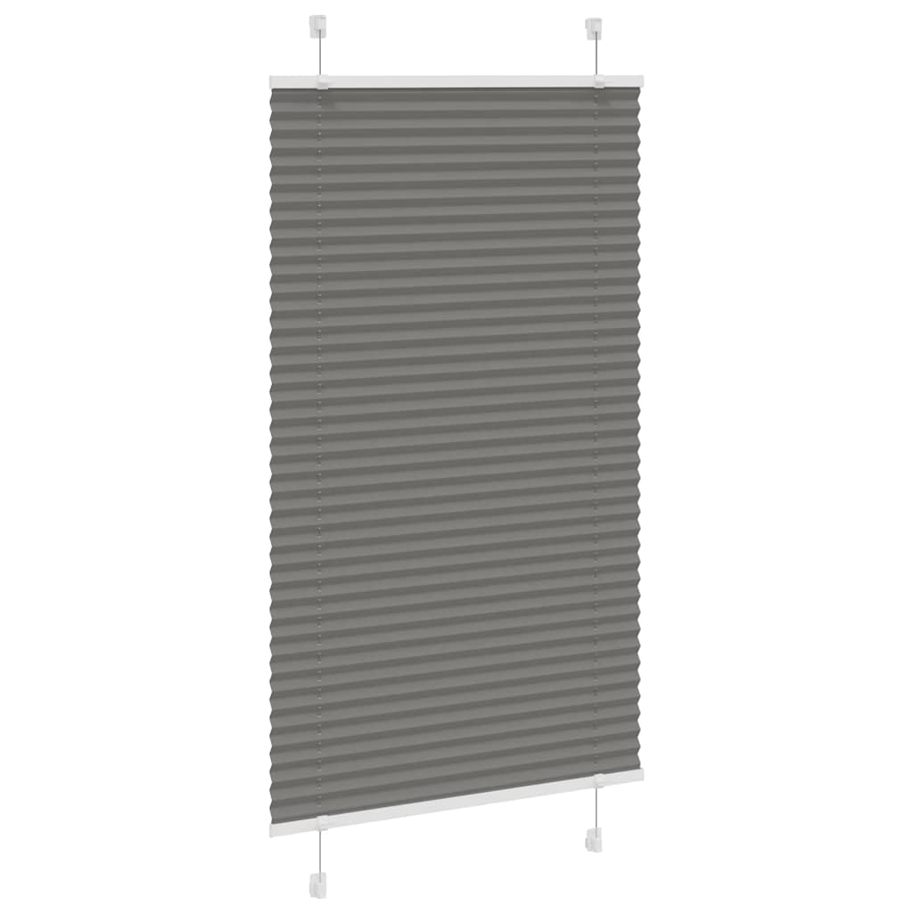 Plissee Anthrazit 80x100 cm Stoffbreite 79,4 cm Polyester