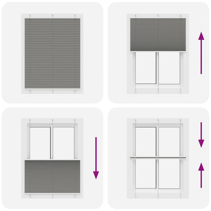 Plissee Anthrazit 105x100 cm Stoffbreite 104,4 cm Polyester