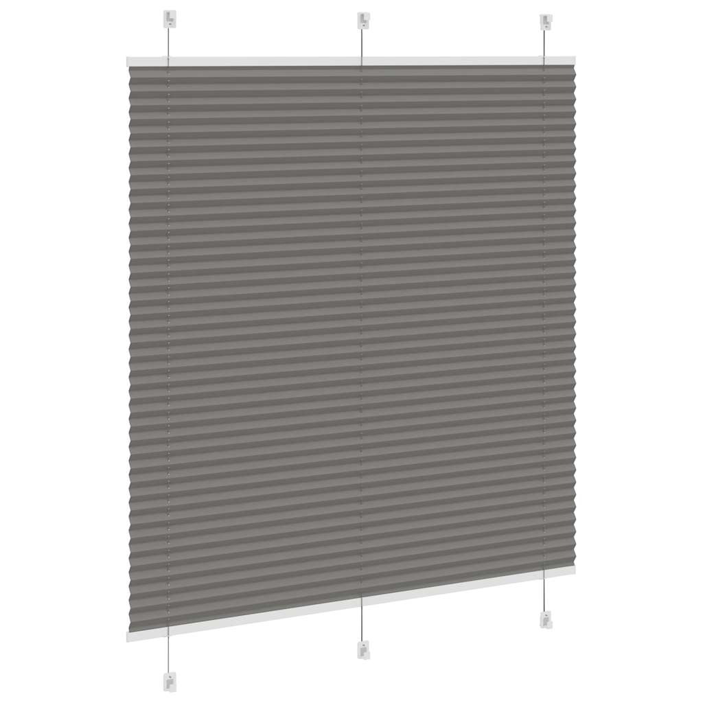 Plissee Anthrazit 120x150 cm Stoffbreite 119,4 cm Polyester