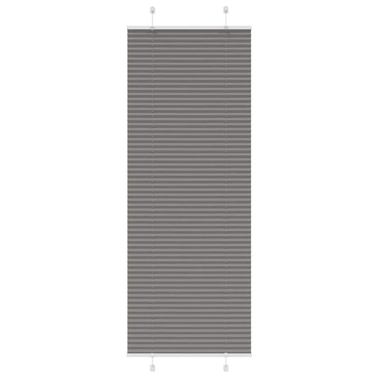 Plissee Anthrazit 75x200 cm Stoffbreite 74,4 cm Polyester