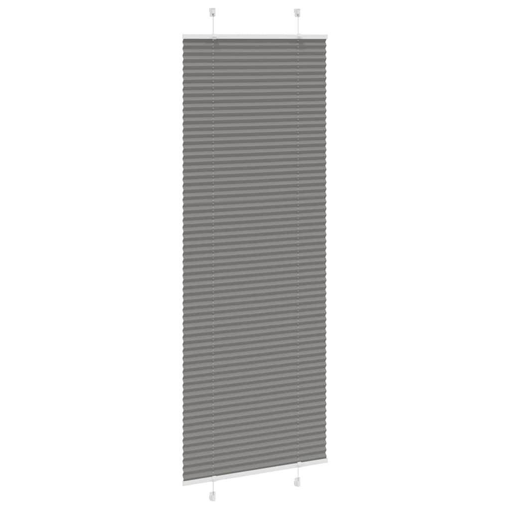 Plissee Anthrazit 75x200 cm Stoffbreite 74,4 cm Polyester