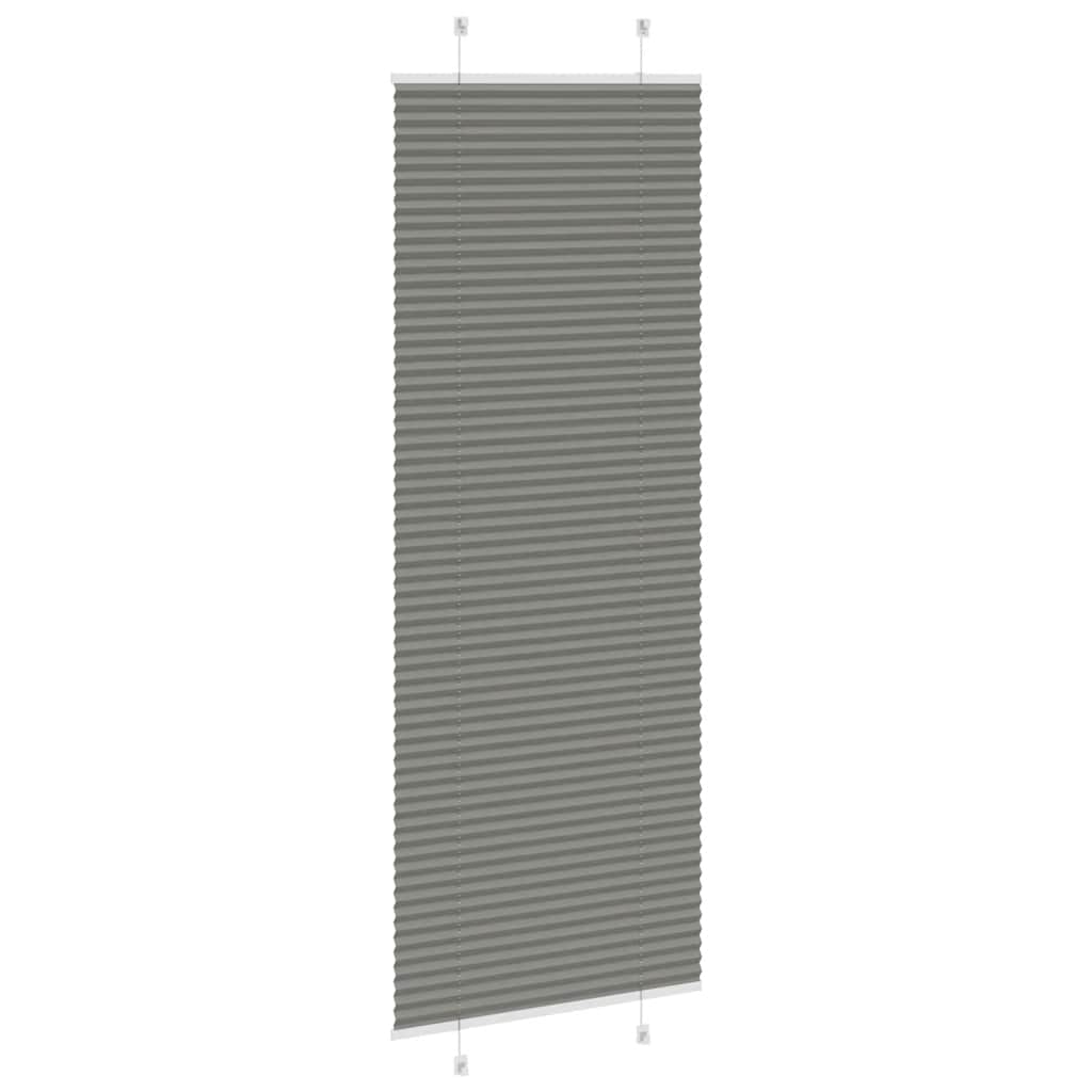 Plissee Anthrazit 75x200 cm Stoffbreite 74,4 cm Polyester