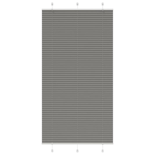 Plissee Anthrazit 105x200 cm Stoffbreite 104,4 cm Polyester
