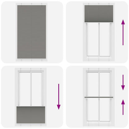 Plissee Anthrazit 105x200 cm Stoffbreite 104,4 cm Polyester