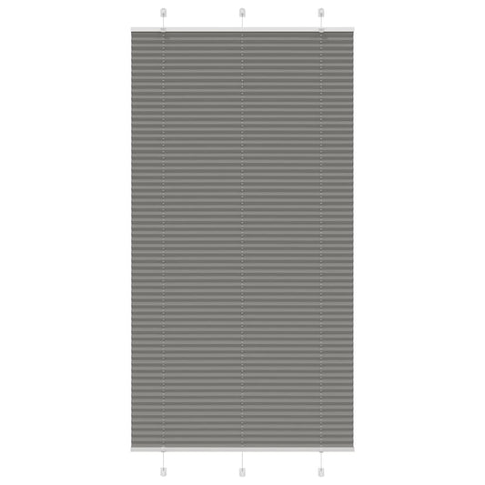 Plissee Anthrazit 110x200 cm Stoffbreite 109,4 cm Polyester