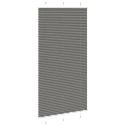 Plissee Anthrazit 110x200 cm Stoffbreite 109,4 cm Polyester